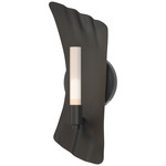 Crest Wall Sconce - Black / Frosted