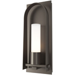 Triomphe Outdoor Wall Light - Coastal Dark Smoke / Opal