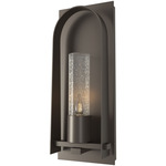 Triomphe Outdoor Wall Light - Coastal Dark Smoke / Seeded Clear