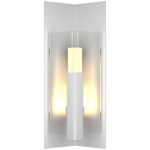 Summit Outdoor Wall Sconce - White / Clear