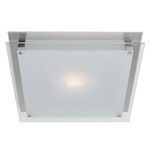 Vision Square Wall / Ceiling Mount - Brushed Steel / Frosted