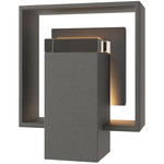 Shadow Box Square Slate Outdoor Wall Sconce - Coastal Natural Iron / Clear