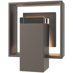 Shadow Box Square Slate Outdoor Wall Sconce - Coastal Dark Smoke / Clear