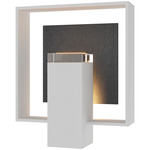 Shadow Box Medium Slate Outdoor Wall Sconce - Coastal White / Clear
