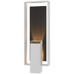 Shadow Box Slate Outdoor Wall Sconce - Coastal White / Clear