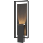 Shadow Box Slate Outdoor Wall Sconce - Coastal Black / Clear