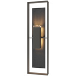 Shadow Box Tall Slate Outdoor Wall Sconce - Coastal Natural Iron / Clear