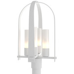 Triomphe Outdoor Post Light - Coastal White / Opal