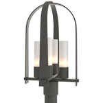 Triomphe Outdoor Post Light - Coastal Natural Iron / Opal