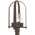Triomphe Outdoor Post Light - Coastal Bronze / Seeded Clear