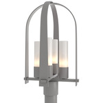 Triomphe Outdoor Post Light - Coastal Burnished Steel / Opal
