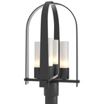 Triomphe Outdoor Post Light - Coastal Black / Opal