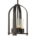 Triomphe Outdoor Pendant - Coastal Oil Rubbed Bronze / Seeded Clear