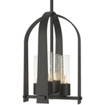 Triomphe Outdoor Pendant - Coastal Natural Iron / Seeded Clear