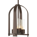Triomphe Outdoor Pendant - Coastal Bronze / Seeded Clear