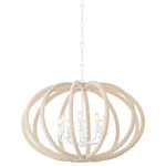 Lewiston Chandelier - White Plaster / Bleach