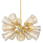 Hartwood Chandelier - Aged Brass / Champagne
