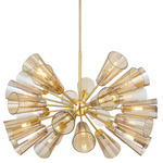Hartwood Chandelier - Aged Brass / Champagne