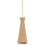 Tallman Pendant - Vintage Gold Leaf / Natural