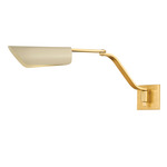 Douglaston Swing Arm Wall Sconce - Aged Brass / Sand