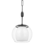 Clementon Pendant - Distressed Bronze / Clear/ Opal
