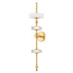 Maynard Wall Light - Aged Brass / Clear/ Opal