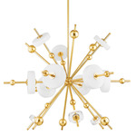 Maynard Chandelier - Aged Brass / Clear/ Opal