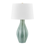 Galloway Table Lamp - Moss / White