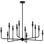 Alvaro Multi-Tier Chandelier - Black