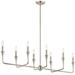 Alvaro Linear Chandelier - Polished Nickel