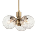 Silvarious Convertible Pendant - Champagne Bronze / Clear Crackle