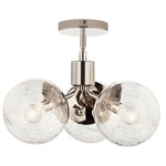 Silvarious Convertible Pendant - Polished Nickel / Clear Crackle
