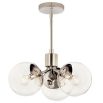 Silvarious Convertible Pendant - Polished Nickel / Clear