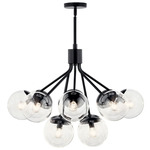 Silvarious Convertible Chandelier - Black / Clear