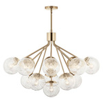 Silvarious Convertible Chandelier - Champagne Bronze / Clear Crackle