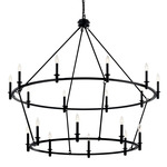 Carrick Two Tier Chandelier - Black