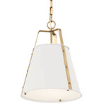 Etcher Pendant - Champagne Bronze / White