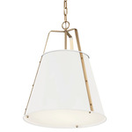 Etcher Pendant - Champagne Bronze / White