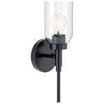 Madden Wall Sconce - Black / Clear