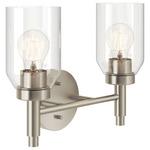Madden Bathroom Vanity Light - Brushed Nickel / Clear