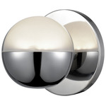Pluto Wall Sconce - Chrome / Frosted