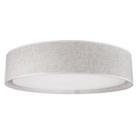 Dalton Ceiling Light - White / Beige Textured Fabric