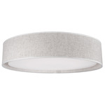 Dalton Ceiling Light - White / Beige Textured Fabric