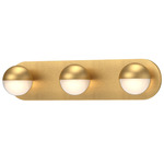 Pluto Bathroom Vanity Light - Brushed Gold / Frosted