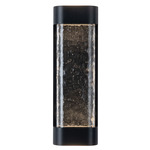 Moondew Outdoor Wall Sconce - Black / Clear Bubble