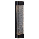 Moondew Outdoor Wall Sconce - Black / Clear Bubble