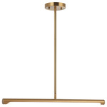 Novelle Color Select Linear Pendant - Aged Gold Brass