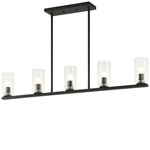Westlock Linear Chandelier - Matte Black / Clear