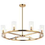 Westlock Chandelier - Aged Gold Brass / Clear
