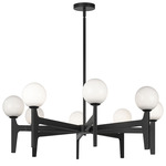 Scriben Chandelier - Matte Black / Opal